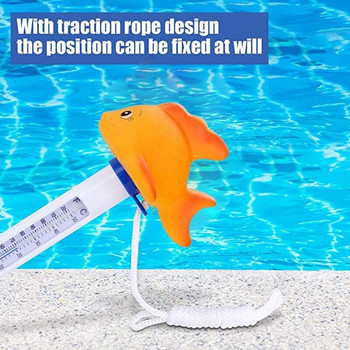 Θερμόμετρο πισίνας Πλωτή σημαδούρα Θερμόμετρο πισίνας με μεγάλο EZ Read Display Style Cartoon Temperature Water Test Tube Fahrenheit