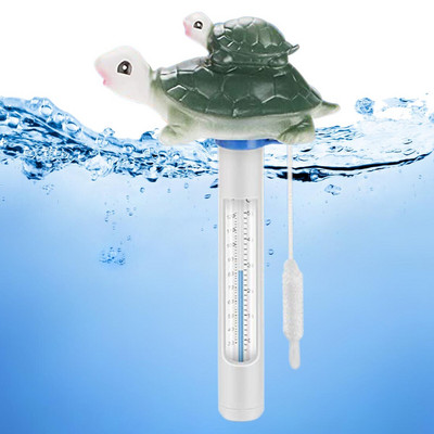 Termometru pentru piscină, geamandură plutitoare Termometru pentru piscină cu afișaj mare EZ Read, în stil de desene animate, tub de testare pentru temperatura apei Fahrenheit