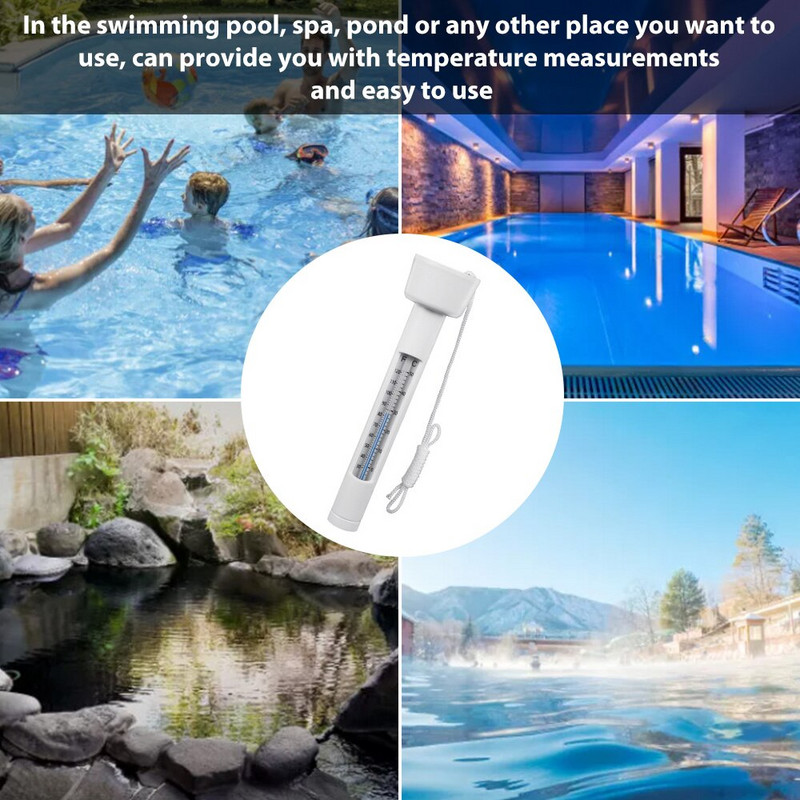 Kaasaskantav bassein ujuv termomeeter vann spa mullivann kalatiigid temperatuuri mõõtmise mõõtur