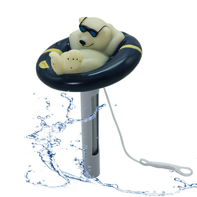 Floating Pool Bear Thermometer Θερμόμετρο νερού Θερμόμετρο Ανθεκτικό στο θραύση Ανθεκτικό ελαφρύ θερμόμετρο σωλήνα πισίνας