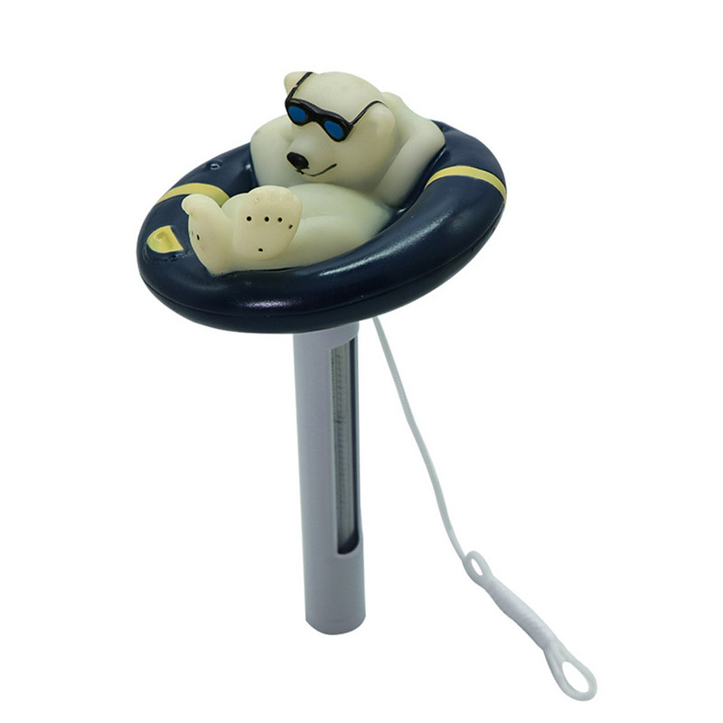 Floating Pool Bear Thermometer Θερμόμετρο νερού Θερμόμετρο Ανθεκτικό στο θραύση Ανθεκτικό ελαφρύ θερμόμετρο σωλήνα πισίνας