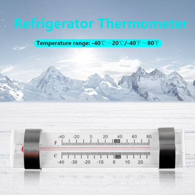 Термометър за хладилник Пластмасов прецизен традиционен домакински термометър за хладилник Висяща кука Температурен манометър Кухненски инструменти