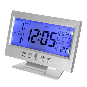 LCD Електронен измервател на температурата на влажността Монитор на влажността Часовник Цифров термометър Хигрометър Вътрешна домашна метеорологична станция