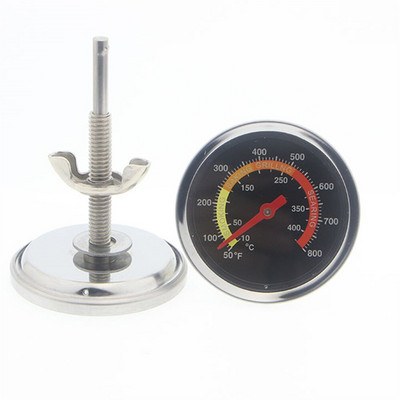 10-400 ℃ Stainless Steel BBQ Accessories Smoker Grill Meat Thermometer Dial Temperature Gauge Gage 50-800 ℉ Thermometer for Oven