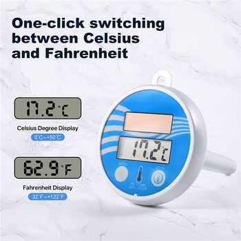 Εξωτερική & εσωτερική πλωτή ψηφιακή πισίνα Θερμόμετρο ηλιακής ενέργειας Θερμόμετρο εξωτερικής πισίνας Αδιάβροχη LCD οθόνη Spa Thermometer