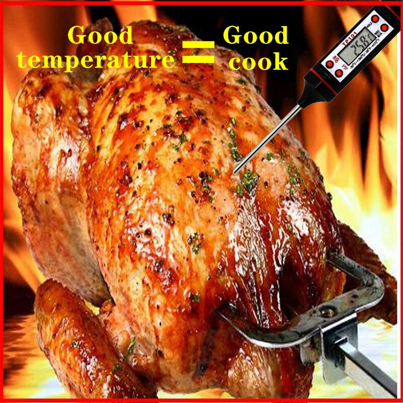 Digitálny teplomer na jedlo, gril, mäso, koláč, cukrovinky, vyprážanie, gril, jedáleň, domácnosť, varenie, teplomer, meradlo, rúra, teplomer