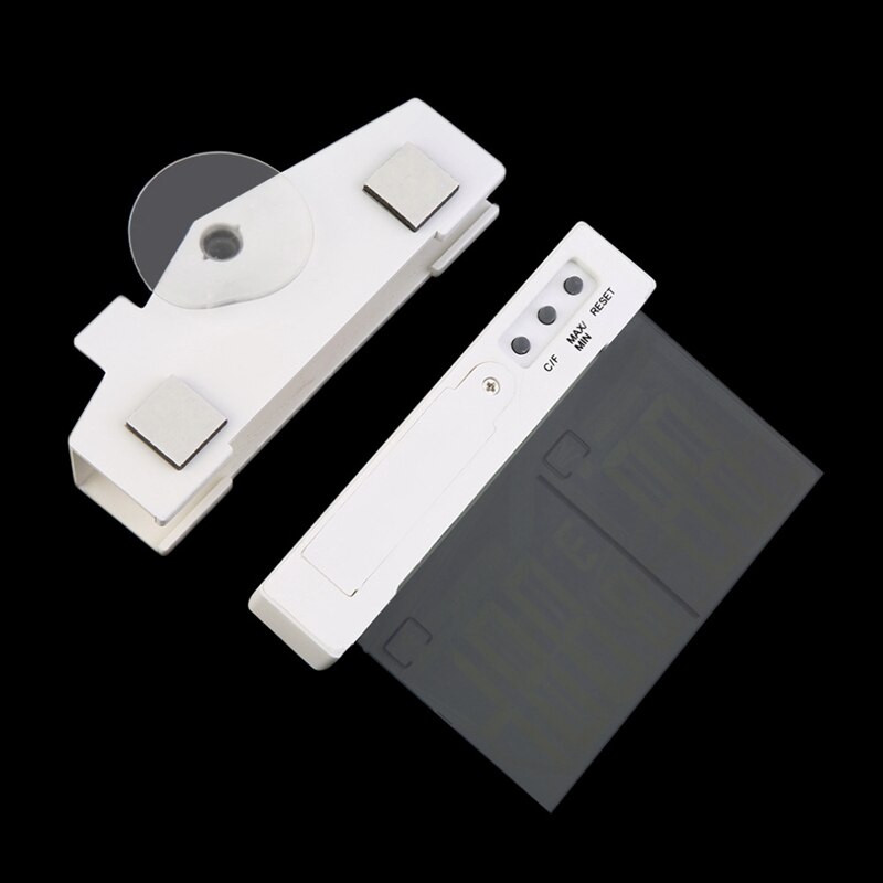 Digitaalne läbipaistev koduakna ekraani termomeeter Hügromeeter siseruumide välistemperatuuri siseõhu niiskuse mõõtjajaam