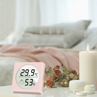 LCD skaitmeninis termometro higrometras vidaus patalpos mini elektroninis temperatūros drėgmės matuoklis jutiklio matuoklio orų stotis namams