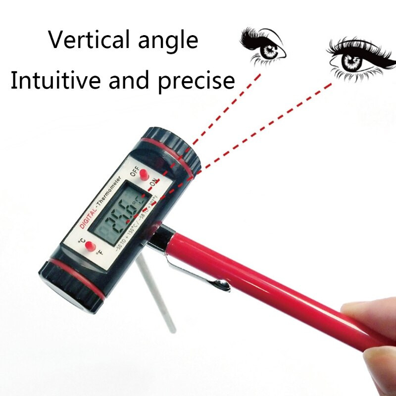 Digitaalne lihatoidu termomeetri kiirloetav läbipaistev ekraan õli vedeliku temperatuurianduri mõõturi tööriist koos sondi kattega