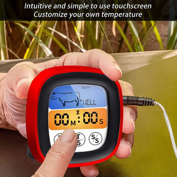 Сензорен термометър за храна Цифров месо Птиче LCD Готвене Електрически тестер за температура Барбекю Печене Кухненски консумативи