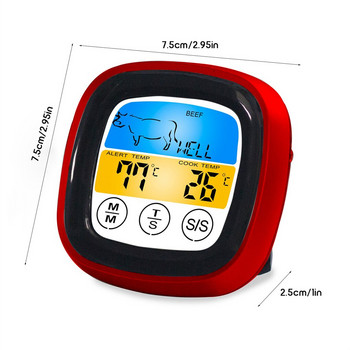 Сензорен термометър за храна Цифров месо Птиче LCD Готвене Електрически тестер за температура Барбекю Печене Кухненски консумативи