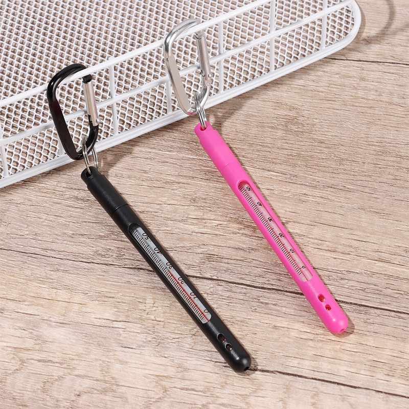 Kalastustermomeeter Voo veetemperatuuri mõõtmine Kärbsepüügi veetermomeeter karabiiniga kaasaskantavate õngitsemisvahenditega