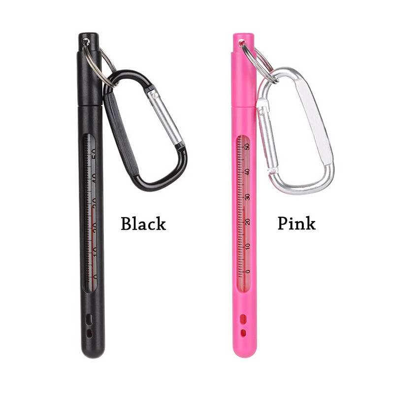 Kalastustermomeeter Voo veetemperatuuri mõõtmine Kärbsepüügi veetermomeeter karabiiniga kaasaskantavate õngitsemisvahenditega