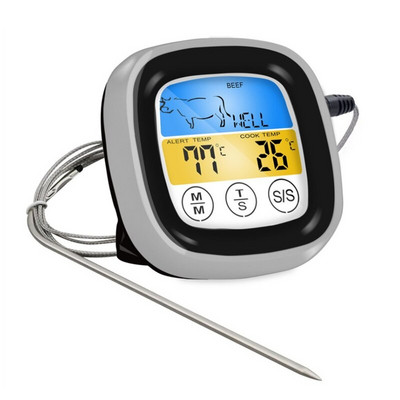 Ψηφιακό θερμόμετρο κρέατος Μετρητής θερμοκρασίας φαγητού κρέατος οθόνη LCD φούρνου Μαγειρικά σκεύη μπάρμπεκιου Αξεσουάρ κουζίνας