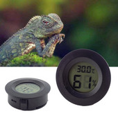 Termometru digital mini LCD Higrometru Temperatură convenabilă Interioară în aer liber Umiditate rotundă Detector de măsurători pentru reptile