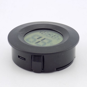 Мини LCD Цифров термометър Хигрометър Удобна температура Вътрешна външна влажност Кръгъл детектор за измерване на влечуги