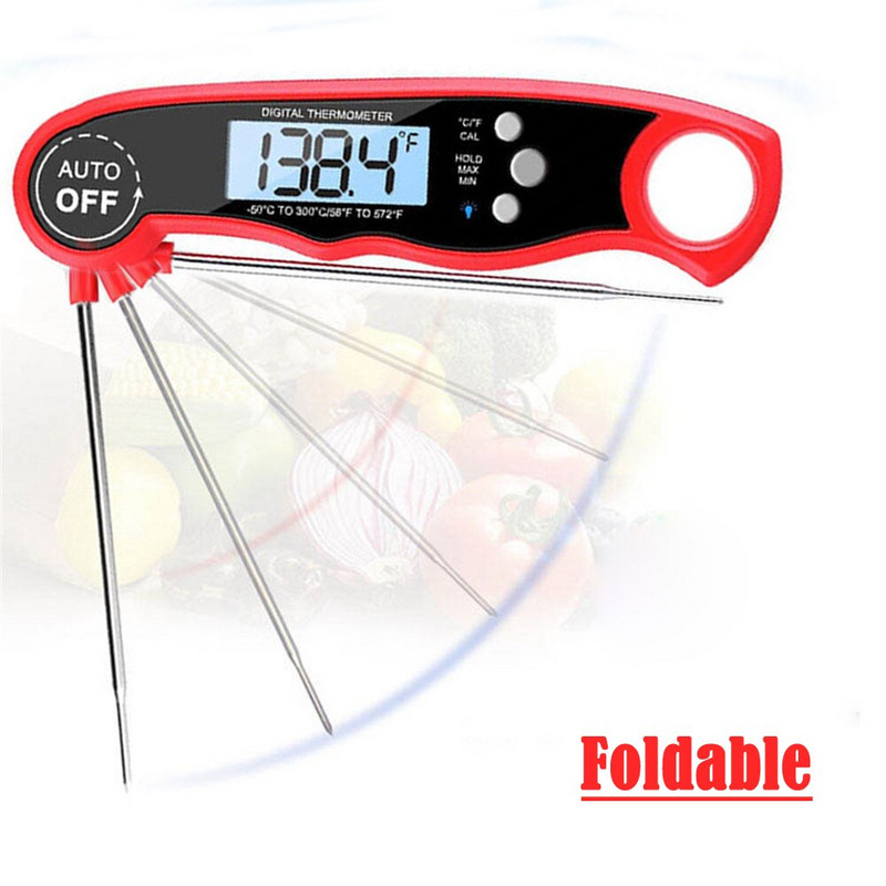 Θερμόμετρο στιγμιαίας ανάγνωσης Το καλύτερο ψηφιακό θερμόμετρο κρέατος αδιάβροχα προϊόντα αρτοποιίας κουζίνας με βαθμονόμηση και οπίσθιο φωτισμό