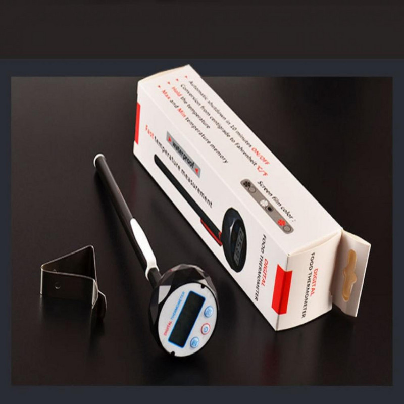 Käsitsi kohv elektrooniline termomeeter Kaasaskantav roostevabast terasest vee, piima ja liha toidu jaoks küpsetusõli temperatuuri mõõtmiseks köök