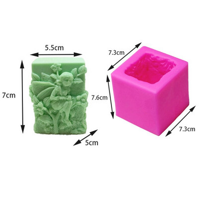 Angelo silikoninės žvakės formos „pasidaryk pats“ aromatinių gėlių fėjos portretų žvakių gaminimo įrankis muilo derva Šokolado formos dovanų amatų namų dekoras