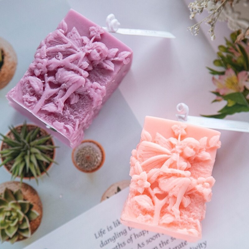 Angelo silikoninės žvakės formos „pasidaryk pats“ aromatinių gėlių fėjos portretų žvakių gaminimo įrankis muilo derva Šokolado formos dovanų amatų namų dekoras