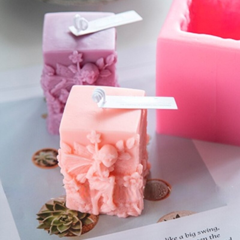 Angelo silikoninės žvakės formos „pasidaryk pats“ aromatinių gėlių fėjos portretų žvakių gaminimo įrankis muilo derva Šokolado formos dovanų amatų namų dekoras