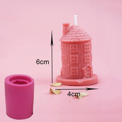 Χαριτωμένο Σπίτι Κερί Καλούπι Σαπουνιού Μίνι Σπίτια Γύψινο Διακόσμηση Σπιτιού Αρωματοθεραπεία Κερί Κατασκευή Καλούπια Σιλικόνης