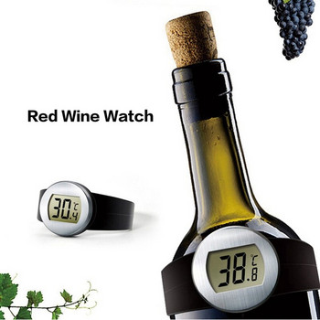 Φορητό ψηφιακό θερμόμετρο κόκκινου κρασιού LCD Εργαλείο ράβδου μέτρησης θερμοκρασίας για βραχιόλι κρασιού οικιακής κουζίνας Θερμόμετρο