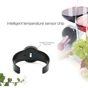 Преносим LCD цифров термометър за червено вино измерване на температурата бар инструмент за домашна кухня вино гривна термометър