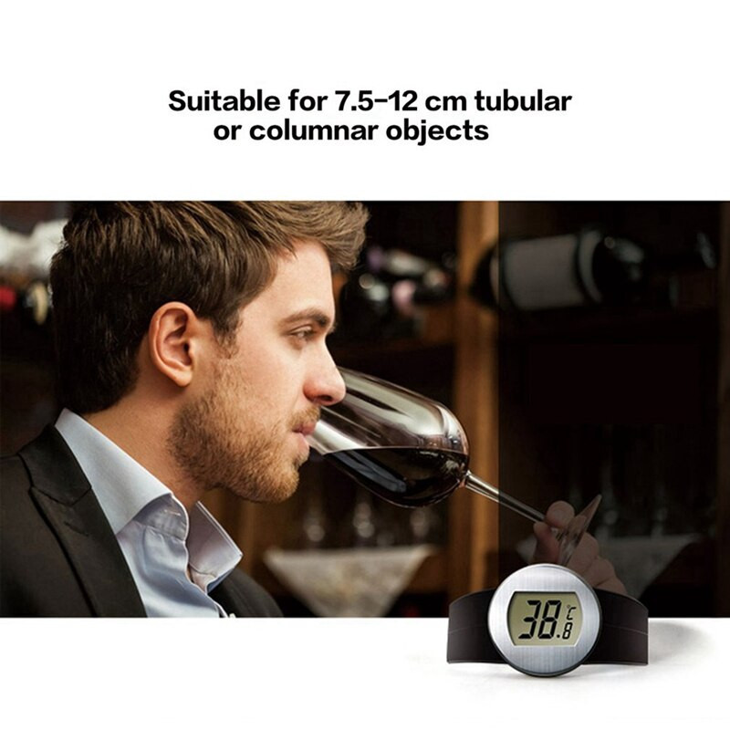 Φορητό ψηφιακό θερμόμετρο κόκκινου κρασιού LCD Εργαλείο ράβδου μέτρησης θερμοκρασίας για βραχιόλι κρασιού οικιακής κουζίνας Θερμόμετρο