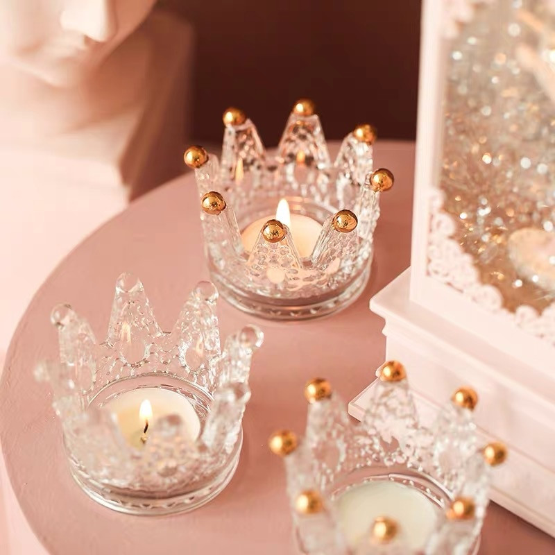 Καλούπι σιλικόνης Crystal Crown Candlestick for Diy Handmade Uv Resin Plaster Aromatherapy Candle Concrete Mold Διακόσμηση σπιτιού