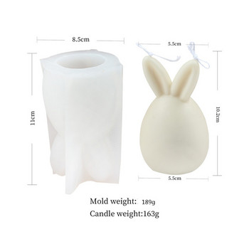 Великденско сладко зайче Направи си сам восъчни свещи Силиконови форми за занаяти Ароматерапевтична мазилка 3D форма от смола Ръчно изработен свещник Форма за сапун