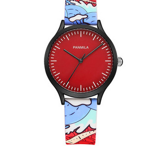 Γυναικείο μοντέρνο αδιάβροχο απλικέ ρολόι