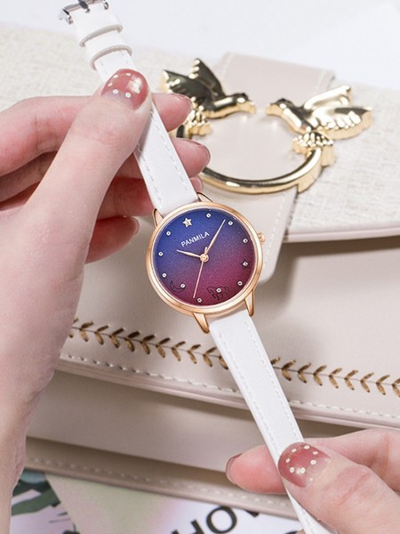 Ümara kujuga naiste käekell - erinevates värvides