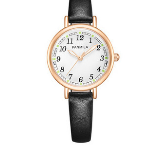 Γυναικείο ρολόι - με λουράκι από οικολογικό δέρμα