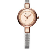 Hõbedane ümara kujuga naiste käekell