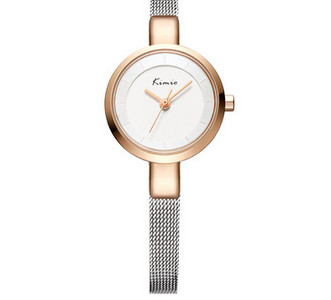 Hõbedane ümara kujuga naiste käekell