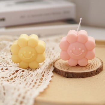 Sun Flower Mold Silicone Candle Mould 3D Silicone Mould Soy Wax Aromatherapy Candle Soap Mold DIY Home Decor Candle Making Supplies