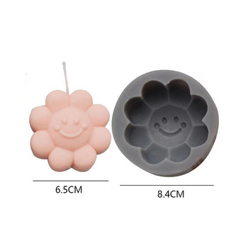 Sun Flower Mold Silicone Candle Mould 3D Silicone Mould Soy Wax Aromatherapy Candle Soap Mold DIY Home Decor Candle Making Supplies