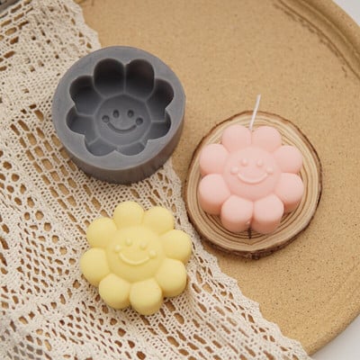 Sun Flower Mold Silicone Candle Mould 3D Silicone Mould Soy Wax Aromatherapy Candle Soap Mold DIY Home Decor Candle Making Supplies