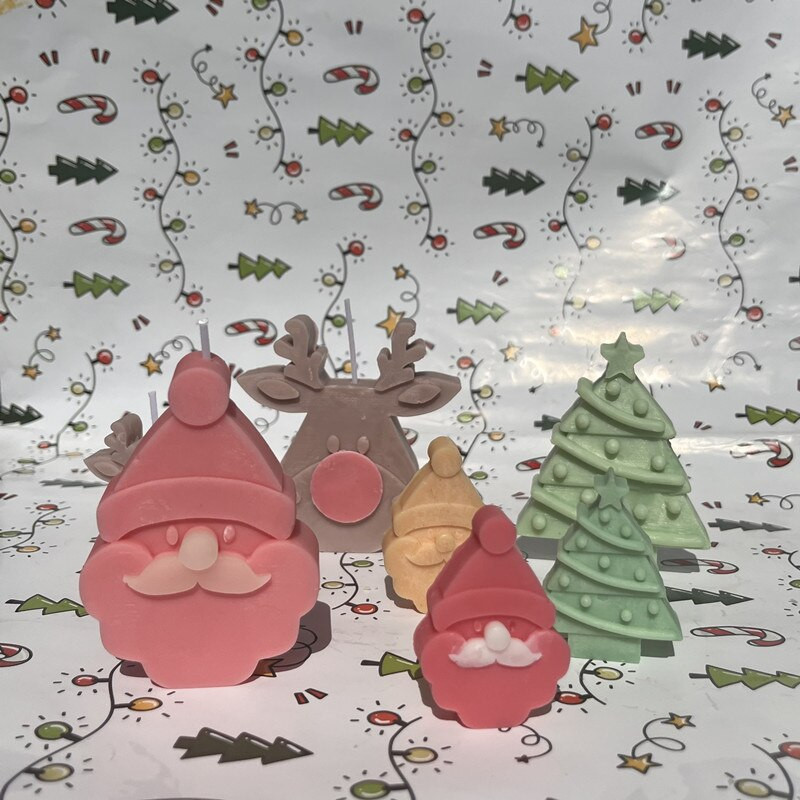 Τρισδιάστατο Χριστουγεννιάτικο Κερί Χριστουγέννων DIY Προμήθειες κατασκευής χριστουγεννιάτικου δέντρου Διακόσμηση σπιτιού Elk Χριστουγεννιάτικο δέντρο Καλούπι σιλικόνης Χριστουγεννιάτικο καλούπι σιλικόνης