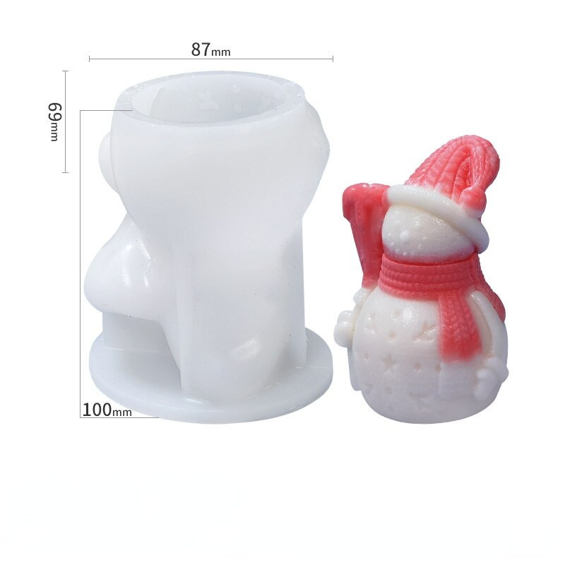 Vianočné voňavé silikónové formy na sviečky, výroba DIY, nový vianočný stromček Santa Claus, sadrové ručne vyrobené mydlo, formy na snehuliaka Santa Claus, živicové nástroje.