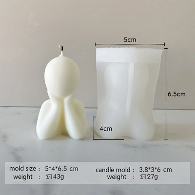 DIY piramis buborék gyertya szilikon forma kézzel készített aromaterápiás gipsz szója viasz gyertya készítés szappangyanta formák csokis sütés