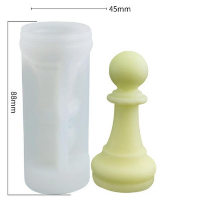 3D Chess Candle Mould Silicone Soldier Horse Elephant Car King Queen Chess Six-Piece Set Candle Mold Mold Candle Mold Κερί Κατασκευή