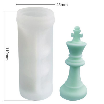3D Chess Candle Mould Silicone Soldier Horse Elephant Car King Queen Chess Six-Piece Set Candle Mold Mold Candle Mold Κερί Κατασκευή
