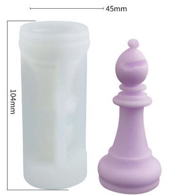 3D Chess Candle Mould Silicone Soldier Horse Elephant Car King Queen Chess Six-Piece Set Candle Mold Mold Candle Mold Κερί Κατασκευή