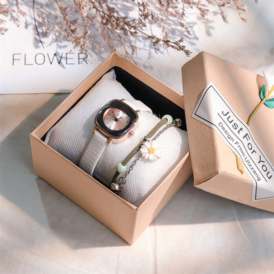 Ceas casual de dama cu element metalic