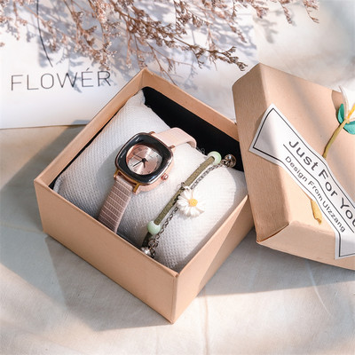 Ceas casual de dama cu element metalic