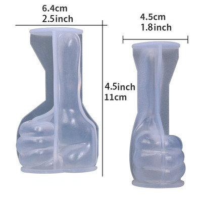 Κερί αντίχειρα σιλικόνης χειρονομία Γύψινο σαπούνι σταγόνα κόλλα πάγου Κύβος σοκολάτας για κερί Φόρμα κεριών Σετ εύκολο να ξεφορμάρεται Διακοσμητικό