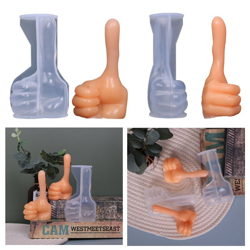 Κερί αντίχειρα σιλικόνης χειρονομία Γύψινο σαπούνι σταγόνα κόλλα πάγου Κύβος σοκολάτας για κερί Φόρμα κεριών Σετ εύκολο να ξεφορμάρεται Διακοσμητικό