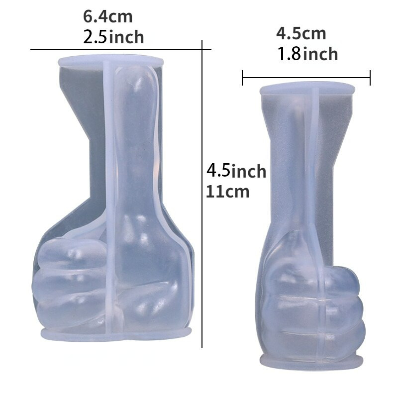 Κερί αντίχειρα σιλικόνης χειρονομία Γύψινο σαπούνι σταγόνα κόλλα πάγου Κύβος σοκολάτας για κερί Φόρμα κεριών Σετ εύκολο να ξεφορμάρεται Διακοσμητικό